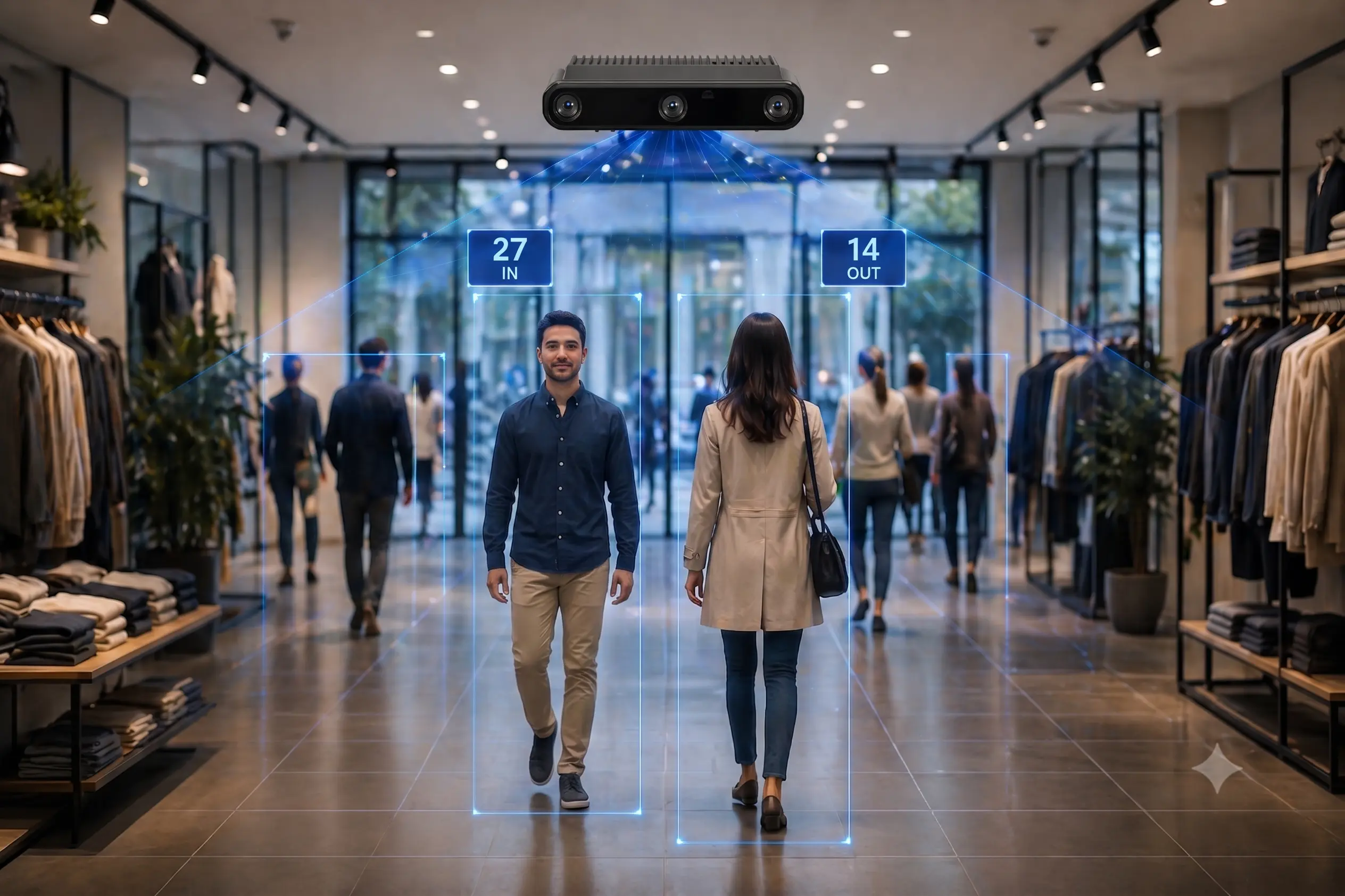 Vision AI Retail Infrastructure e Sensore Contapersone
